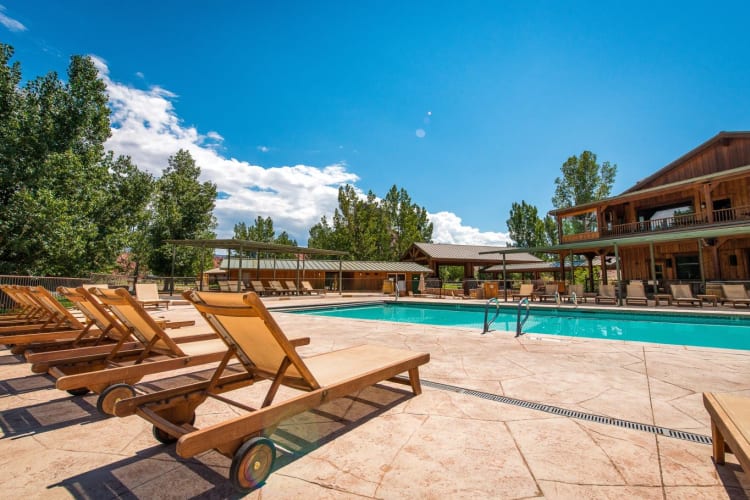 Poolside next to the Colorado River